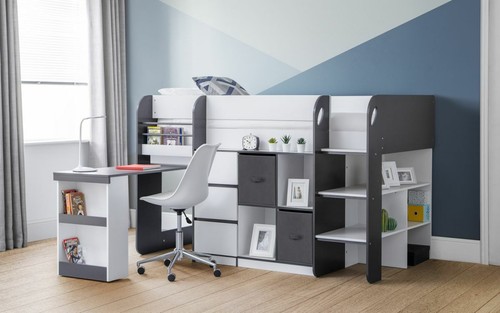 Charcoal white 3ft mid - charcoal, &