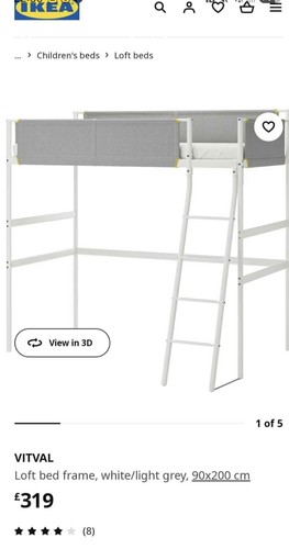 Ikea high sleeper - high, with