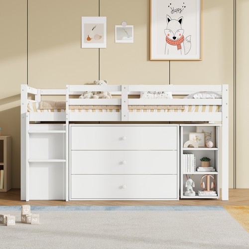 Kids cabin bed white - cabin, mid