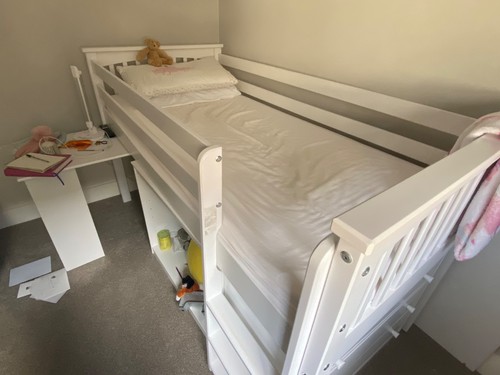 White framed mid sleeper - framed,