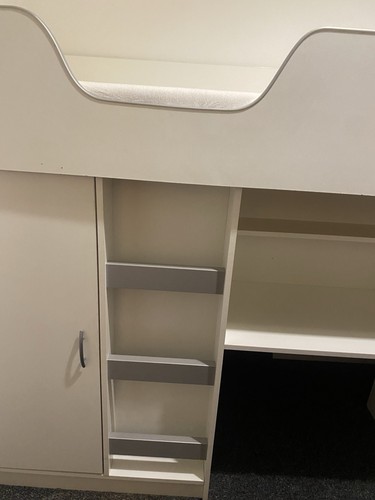 Mid sleeper bed with - desk, and