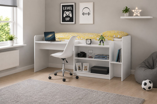 White 3ft single bed - 3ft,