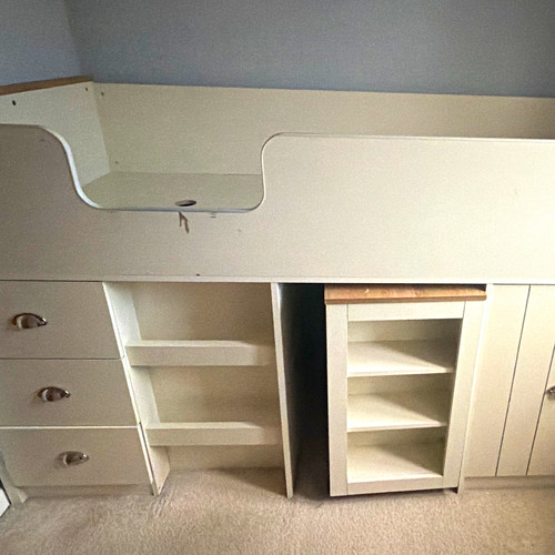 Single mid sleeper with desk - single,