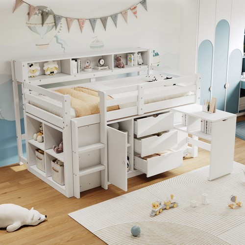 3ft single wooden storage - storage, bed