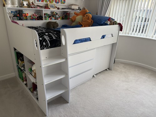 Kids white mid sleeper cabin - kids,
