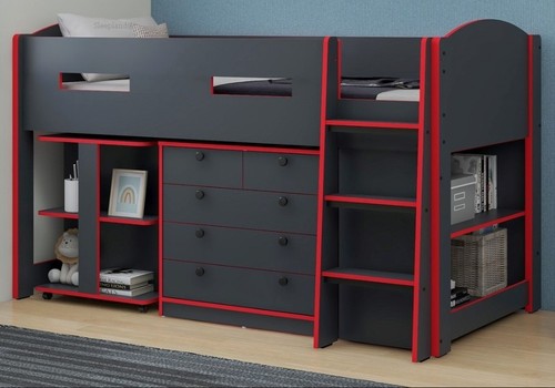 Cabin bed with desk - bed, and
