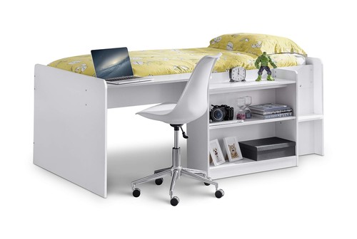 Loft wood white - wood,, single